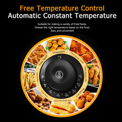 Electric Fryer Silver Stainless Steel Double Cylinder