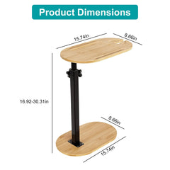 Bath Tub Tray Table, Liftable Freestanding Bamboo Bath Tray Caddy For Tub Against Wall, Bath Table Tray Tub Shelf Bathroom Organizer Shelf For Luxury Spa, Bath Home Spa Bathtub Accessories