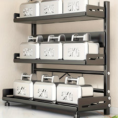 1 Piece Stainless Steel Multi-layer Spice Rack Suitable For Kitchen Countertops Multi-function Layered Rack For Orderly Spice Storage Suitable For Home Kitchens And Restaurants