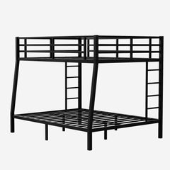 Metal Full XL Over Queen Bunk Bed For Teens And Adults,Space-Saving Noise Reduced No Box Spring Needed