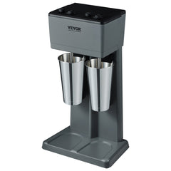 VEVOR Milkshake Maker, 375W X 2 Electric Milkshake Machine, Double Heads Drink Mixer Blender Machine, 3-Speed Milkshake Mixer With 2 X 820 Ml Stainless Steel Cups, For Commercial And Home